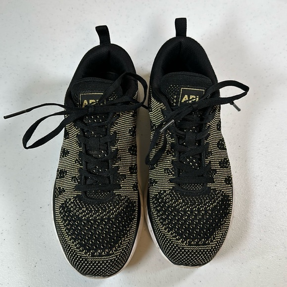 APL Techloom Pro Black and Gold Sneakers - Picture 1 of 10